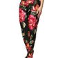 Dolce & Gabbana Black Floral Silk Mid Waist Tailored Trousers Pants