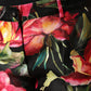 Dolce & Gabbana Black Floral Silk Mid Waist Tailored Trousers Pants