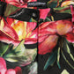 Dolce & Gabbana Black Floral Silk Mid Waist Tailored Trousers Pants