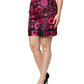 Dolce & Gabbana Black Fuchsia Silk Logo Elastic Waist Shorts