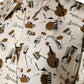 Dolce & Gabbana Beige Musical Instrument Print Short Sleeve Top