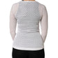 Dolce & Gabbana White Lace Silk Knit Long Sleeves Cardigan Top