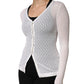 Dolce & Gabbana White Lace Silk Knit Long Sleeves Cardigan Top