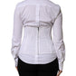 Dolce & Gabbana White Polyamide Waist Cincher Bustier Corset Top