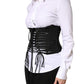Dolce & Gabbana Black Polyester LaceUp Waist Cincher Corset Top