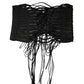 Dolce & Gabbana Black Polyester LaceUp Waist Cincher Corset Top