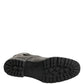 Dolce & Gabbana Metallic Leather Buckle Combat Boots Shoes