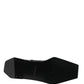 Dolce & Gabbana Black Leather Zip Closure Ankle Boots Shoes