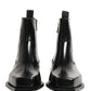 Dolce & Gabbana Black Leather Zip Closure Ankle Boots Shoes