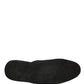 Dolce & Gabbana Black Wool Cashmere Red Quilted Slippers Shoes