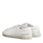 Dolce & Gabbana White Bianco Leather Men Low Top Sneakers Shoes