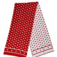 Dolce & Gabbana Red White Logo Print Foulard 201cm x 40.5cm  Men Scarf