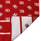 Dolce & Gabbana Red White Logo Print Foulard 201cm x 40.5cm  Men Scarf