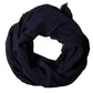 Dolce & Gabbana Dark Blue Wool Knit Unisex Wrap Fringe Shawl 170cm x 60cm Scarf