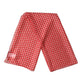 Dolce & Gabbana White Red Check Silk Wrap Foulard 140cm x 136cm Scarf