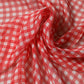 Dolce & Gabbana White Red Check Silk Wrap Foulard 140cm x 136cm Scarf