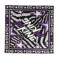 Dolce & Gabbana Black Purple DG King Cotton Foulard 51cm x 49.5cm Scarf