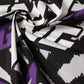 Dolce & Gabbana Black Purple DG King Cotton Foulard 51cm x 49.5cm Scarf
