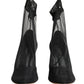 Dolce & Gabbana Black Nylon Stretch Mesh Sock Boots Shoes
