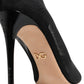 Dolce & Gabbana Black Nylon Stretch Mesh Sock Boots Shoes