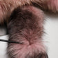 Dolce & Gabbana Pink Frost Fox Fur Neck Warmer Winter 120cm x 27cm Scarf
