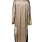 Dolce & Gabbana Beige Silk Satin Long Coat Robe Jacket
