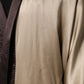 Dolce & Gabbana Beige Silk Satin Long Coat Robe Jacket