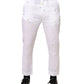 Daniele Alessandrini White Paint Print SkinnyFit Trouser Pants