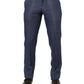 Domenico Tagliente Navy Blue Skinny Chino Mid Waist Men Pants