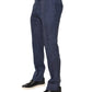Domenico Tagliente Navy Blue Skinny Chino Mid Waist Men Pants