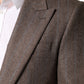 Dolce & Gabbana Brown Stripes Single Breasted Blazer