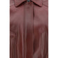 Versace Bordeaux Calf Leather Bos Taurus Leather Jacket