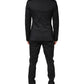 Dolce & Gabbana Black Cotton Single Breasted 2 Piece Suit