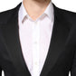 Dolce & Gabbana Black Cotton Single Breasted 2 Piece Suit