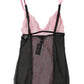 Roberto Cavalli Black Pink Floral Lace Lingerie Top Underwear