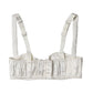 Dolce & Gabbana White Silk Satin Underwire Bra Semi Pad Underwear