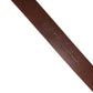 Dolce & Gabbana Red Leather Gold Tone Metal Buckle Men Belt