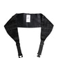 Dolce & Gabbana Black 100% Silk Wide Belt Waist Cummerbund