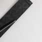 Dolce & Gabbana Black Logo Monogram Silver Metal Buckle Belt