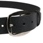 Dolce & Gabbana Black Calf Leather Silver Metal Buckle Belt