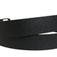Dolce & Gabbana Black Calf Leather Gold Metal Buckle  Belt