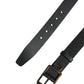 Dolce & Gabbana Black Calf Leather Gold Metal Buckle Belt