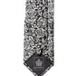 Dolce & Gabbana Black White Floral Fantasy Silk Adjustable Necktie Tie