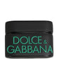 Dolce & Gabbana Black PVC Embossed Logo Flip Holder Women Airpods Case