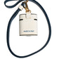 Dolce & Gabbana White Calf Leather Logo Flip Holder Strap Airpods Case