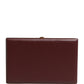 Dolce & Gabbana Brown Calfskin Leather Clutch Evening Women Purse Bag