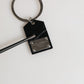 Dolce & Gabbana Black Silver Brass LogoPlaque Metal Ring Keyring  Keychain