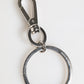 Dolce & Gabbana Black Silver Brass LogoPlaque Metal Ring Keyring  Keychain