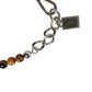 Dolce & Gabbana Silver Tone Brass Chain Beaded Gem DG Logo Bracelet