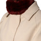 Dolce & Gabbana Red Lamb Fur Collar Women Neck Wrap 50cm x 8cm Scarf
